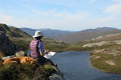 gillian pattinson sketching in wester ross